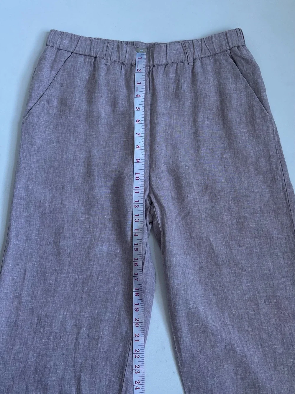 Quince 100% European Linen Pants Vintage Pink Chambray Medium